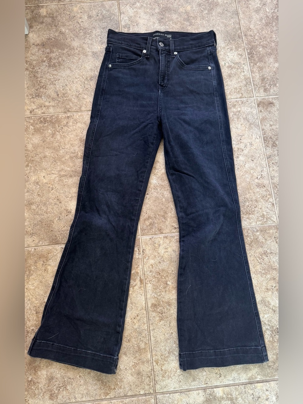 P Women’s Veronica Beard Carson Ankle Flare Denim Jeans